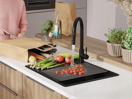 купить Мойка кухонная Primagran Copenhagen 620-50 Top Black + accesorii 500x620 MKIKC в Кишинёве 