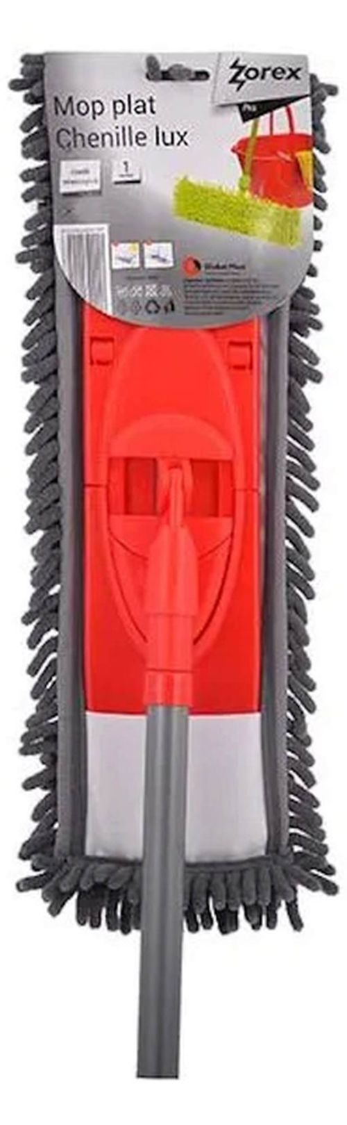 купить Швабра Zorex Teu cu mop plat LUX, refil 40x10 cm в Кишинёве 
