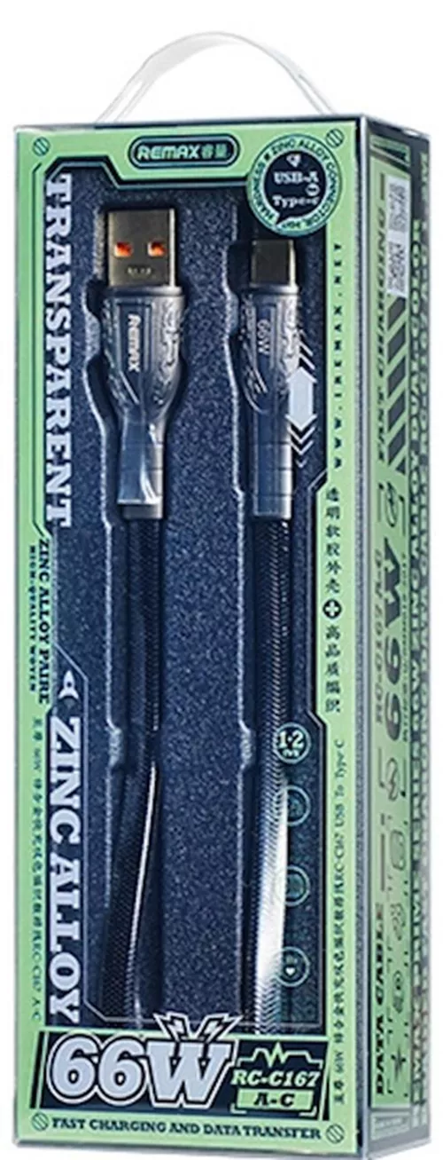 купить Кабель для моб. устройства Remax RC-C167 66W A-C Black в Кишинёве 