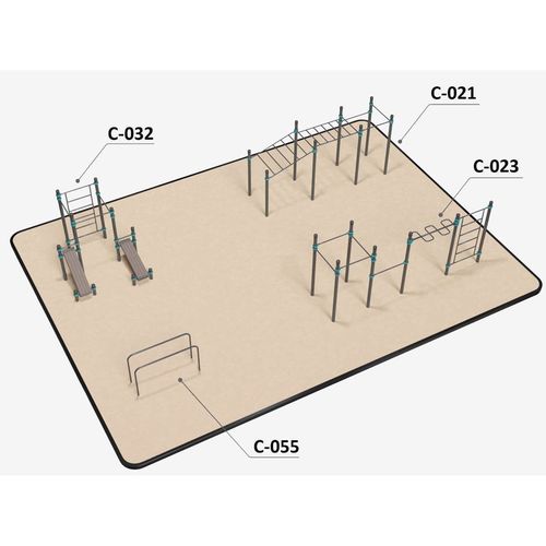 cumpără Echipament pentru exerciții în aer liber PlayPark 2613 Workout K-13 (165 m²) în Chișinău 