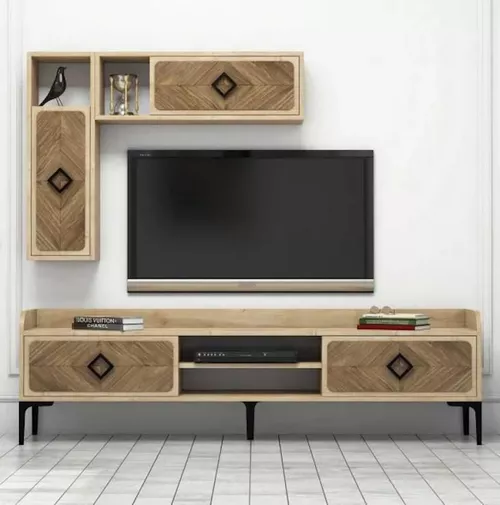 купить Тумба напольная для TV Trendy Samba, Stejar 180x52x35cm в Кишинёве 