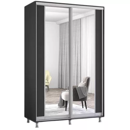 cumpără Dulap Mobildor-Lux Aron-P uși glisante din PAL cu oglindă vertical (140x60x200H cm) Anthracite în Chișinău 