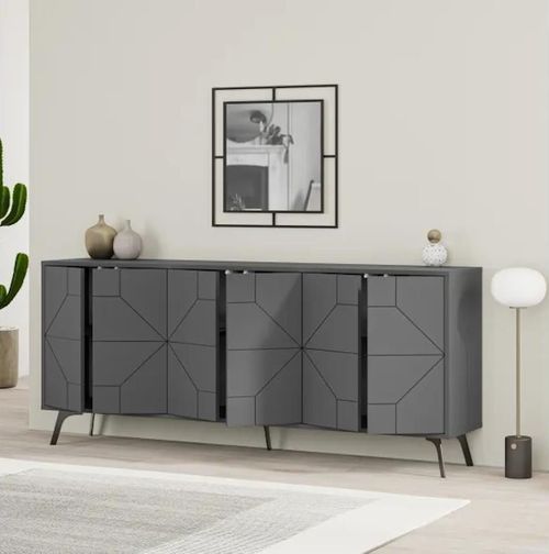 cumpără Casetieră Trendy Duna, Antracit 183x77x35cm în Chișinău 