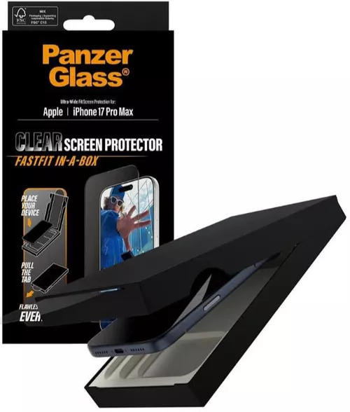 купить Стекло защитное для смартфона PanzerGlass iPhone 17 Pro Maxr Ultra-Wide Fit w. Fastfit IN-A-BOX (PG_PG49876) в Кишинёве 