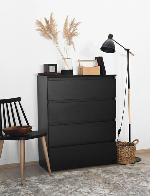 купить Комод Fabrik Home Havana 4 чёрный ясень в Кишинёве 