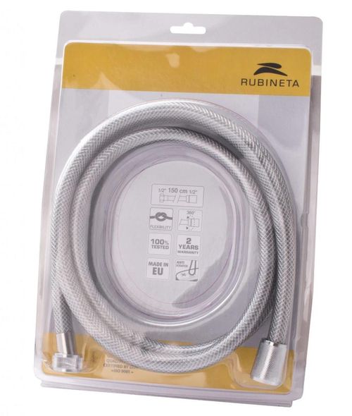 купить Душевой шланг Rubineta 150cm PVC (360) Con/Imp Grey в Кишинёве 