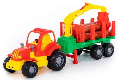 cumpără Mașină Полесье 44815 Jucarie tractor Krepis cu lemne B 2fel în Chișinău 