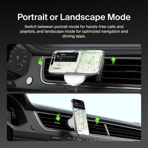cumpără Încărcător pentru automobil Belkin WIC008BTGR Qi2 15W Car Vent Mount CLA în Chișinău 