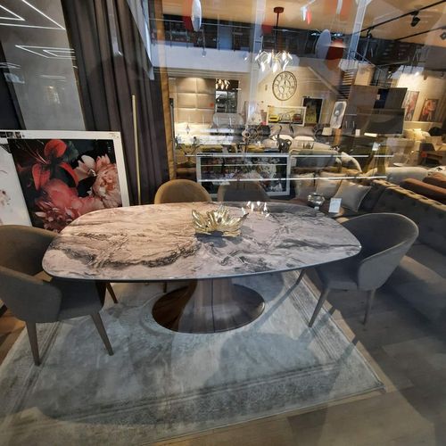 cumpără Masă Pereflex Browni 198x104x78cm Anthracite Gray Marble Pattern (081057) în Chișinău 