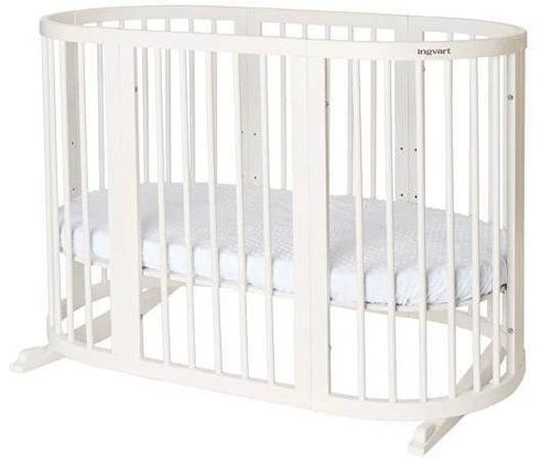 cumpără Pătuț Ingvart 1729001 9in1 Smart Bed Rotund Milky (transformabil), 72x72x120cm în Chișinău 