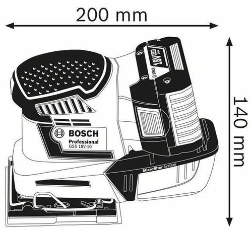 купить Шлифовальная машина Bosch GSS 18V-10 06019D0200 в Кишинёве 