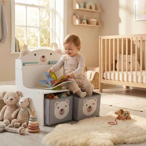 купить Набор детской мебели U-Grow UG-74BEAR BEAR (banca cu spațiu de depozitare pentru jucării și cărți) в Кишинёве 