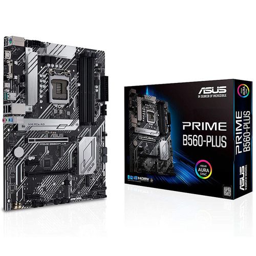 cumpără Placa de baza ASUS PRIME B560-PLUS Intel B560, LGA1200, Dual DDR4 4600MHz, PCI-E 4.0/3.0 x16, D-Sub/Display Port/HDMI, USB3.2, USB Type-C, M.2 PCIe 4.0 x4 Socket, Intel Optane memory ready, SB 8-Ch., GigabitLAN, LED lighting în Chișinău 