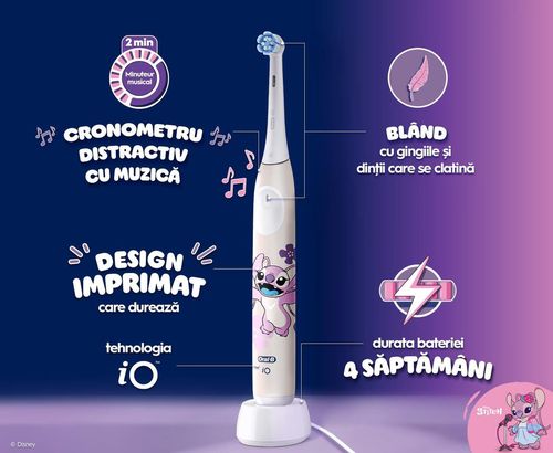 cumpără Periuță de dinți electrică Oral-B iO KIDS ANGELA +TC (7429) în Chișinău 