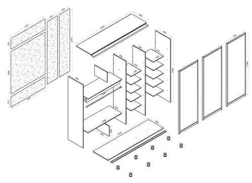 купить Шкаф Arta Mobilei Armadio J2220 (AM144) в Кишинёве 