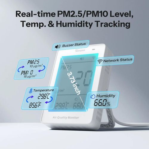 купить Датчик Sonoff Matter Over Wi-Fi Air Quality Monitor AirGuard PM2.5 / PM10 (SAWF-07P) в Кишинёве 
