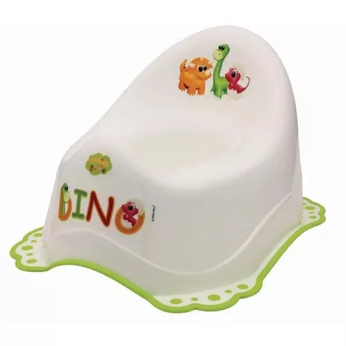 купить Детский горшок Bisk 07774 Oala p/u copii DINO cu cauciuc antiderapant, alb в Кишинёве 