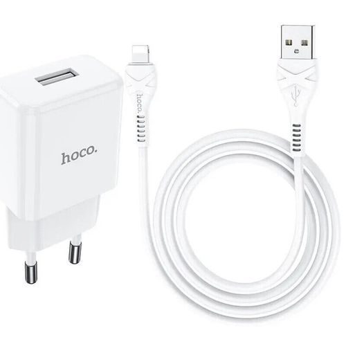 купить Зарядное устройство сетевое Hoco HCOWCLCN9ESWH USB to Lightning N9 2.1A Especial, White в Кишинёве 