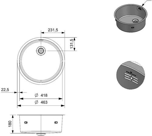 cumpără Chiuvetă bucătărie Reginox R36082 New York Round 420 în Chișinău 