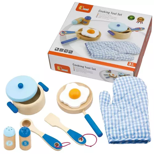 cumpără Bucătărie și veselă de jucărie Viga 50115 Cooking Tool Set Blue în Chișinău 
