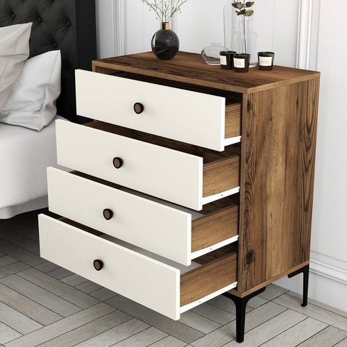 купить Комод Trendy Lizbon 540-Nuc, Crem 76x90x40cm (GTR001660) в Кишинёве 