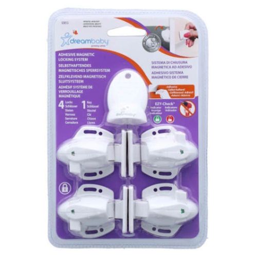 купить Детская безопасность Dreambaby GD855 Замок на дверцы магнитный ключ (4шт) в Кишинёве 