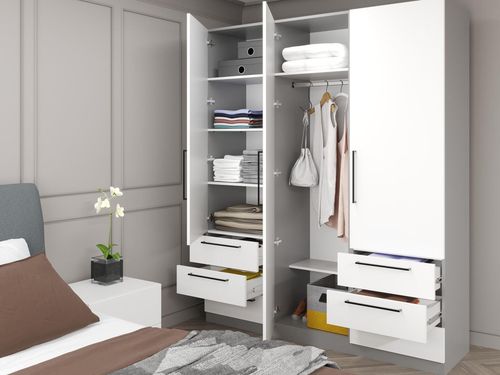 купить Шкаф Bayro Serenity 1800x2200x518 white cu 6 sertare в Кишинёве 