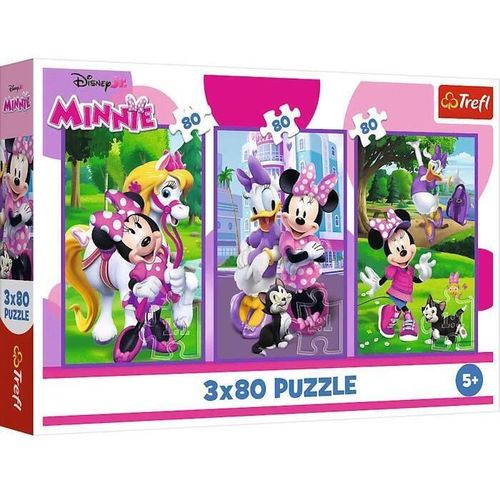 cumpără Puzzle Trefl 34889 Puzzles 3x80 Minnie and friends, Disney Minnie în Chișinău 