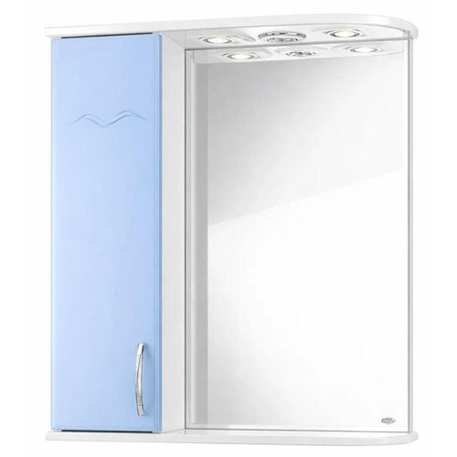 купить Зеркало для ванной Mashtab 9671 Clasic 600x200x720 Alb-Albastru в Кишинёве 