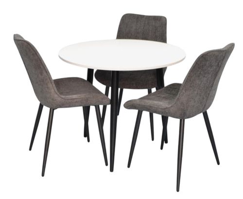 купить Комплект стол и стулья Evelin di Costacurta стол DT-404-3B + 3 стула YTC-055B Dark grey в Кишинёве 