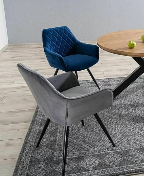 cumpără Scaun Signal Linea velvet czarny stelaz/bl.14 szary în Chișinău 