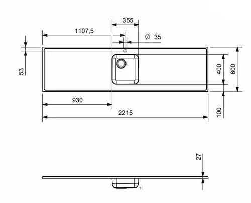 купить Мойка кухонная Reginox R36266 2215x600mm в Кишинёве 