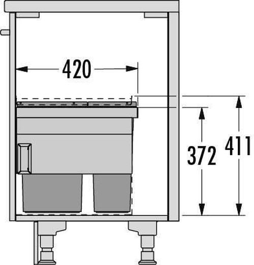 cumpără Feronerie pentru mobilă Hailo 3608751 Cargo Aqua 750 28/18 în Chișinău 