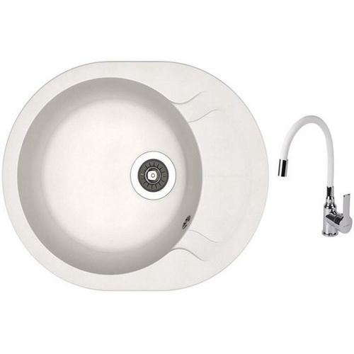 купить Мойка кухонная со смесителем Dr.Gans Berta 580 + SanDonna F 9995 alb в Кишинёве 