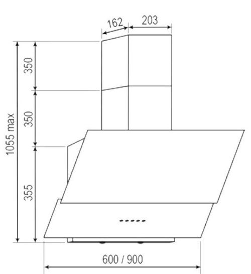 купить Вытяжка Tornado Cappa 850 (60) WH LED в Кишинёве 