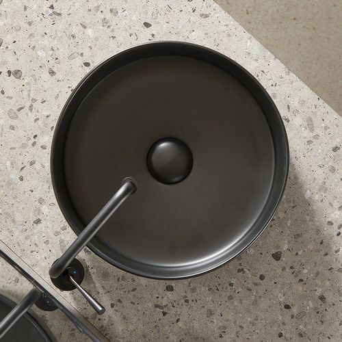cumpără Lavoar Nomi Centro 355x355x120 круглый черный мат în Chișinău 