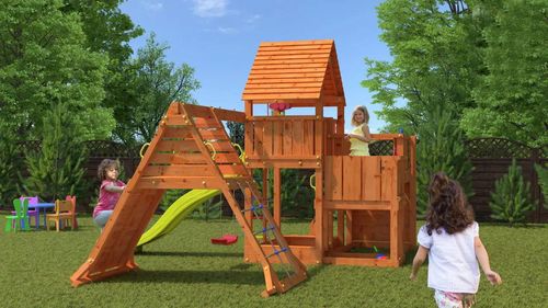 cumpără Teren de joacă Fungoo BIG LEADER SPIDER RED teak painted în Chișinău 