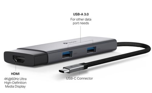 купить USB Hub TP-Link UH5020C USB-C Hub, 5in1 в Кишинёве 