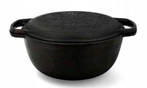 купить Казан Maysternya Ceaun din fonta Uzbec WOK 6L cu capac tigaie (T404CP) в Кишинёве 