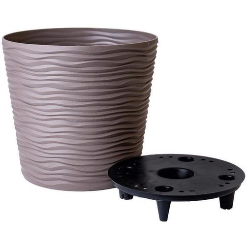 cumpără Ghiveci pentru flori Aleana 115089 cu insertie Fiujin d23.5x22 cm, cappuccino în Chișinău 