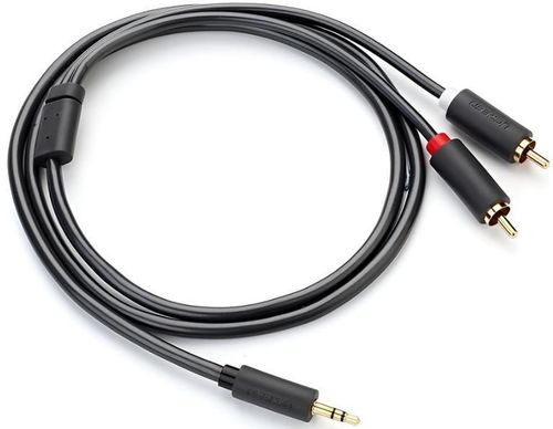купить Кабель для AV Ugreen 10512 3.5mm Male to 2 RCA Male Audio Cable 3m, AV102, Gray в Кишинёве 