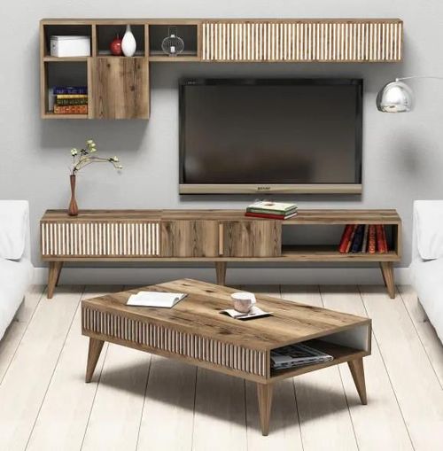 купить Стенка Trendy Milano Орех (комплект мебели для гостиной) (GTR001285) в Кишинёве 