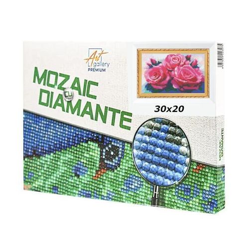 cumpără Tablou pe numere Art Gallery JS20196 Mozaic cu diamante 20x30cm Trandafiri roz în Chișinău 