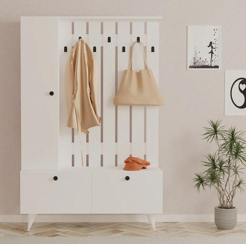 cumpără Mobilă pentru antreu Trendy Lala, Alb, 112x170x35cm (GTR005930) în Chișinău 