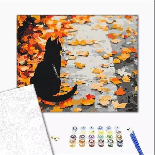 купить Картина по номерам BrushMe BS54359FC 40x50cm (fără cutie) Toamnă в Кишинёве 