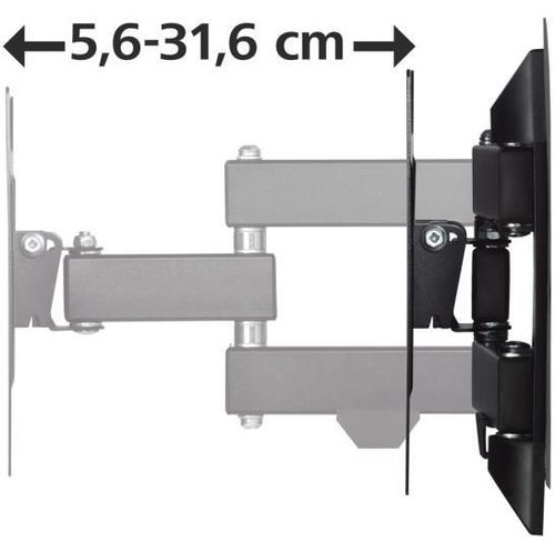 cumpără Suport TV de perete Hama 118101 Fullmotion TV Wall Bracket, 122cm (48"), 2 arms, black în Chișinău 