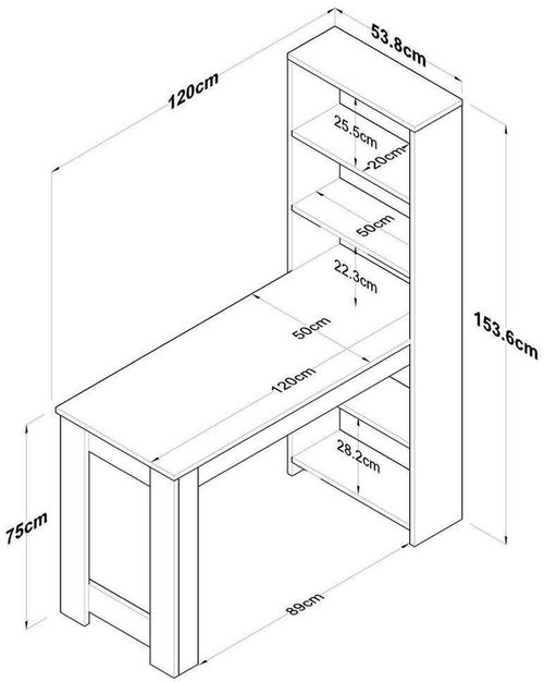 купить Офисный стол Trendy HA106, 2493 120x153x53cm в Кишинёве 