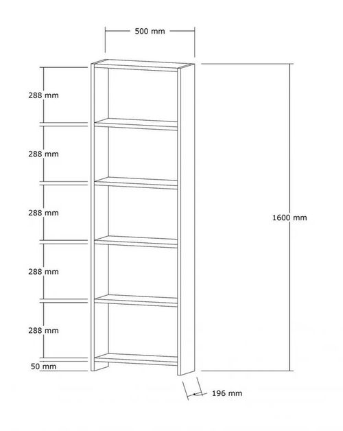 cumpără Raft de birou Trendy Nou, Nuc, raft de carti în Chișinău 