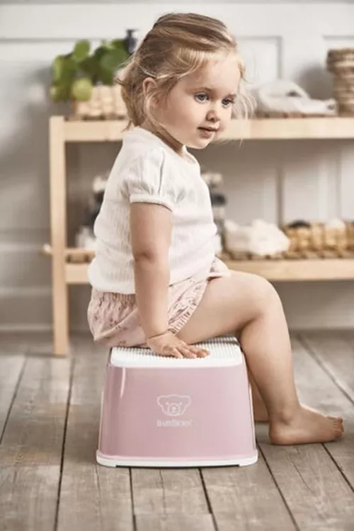 cumpără Înălțător pentru bebeluși BabyBjorn 061264A Treapta inaltator pentru baie Step Stool Powder Pink/White în Chișinău 