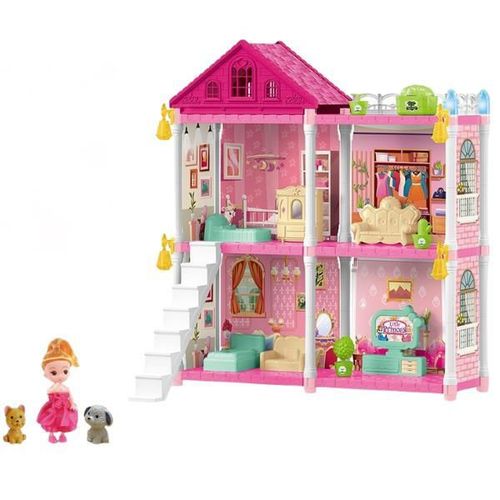 купить Домик для кукол Essa 556-101 Vila Mică + accesorii, 98elem в Кишинёве 